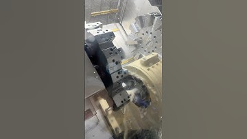 Double-spindle CNC lathe machining video #cncmachining  #cnctechnology