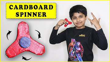 How to Make Cardboard Fidget Spinner - Without Bearing | Easy DIY Cardboard Spinner | 5 Min Craft