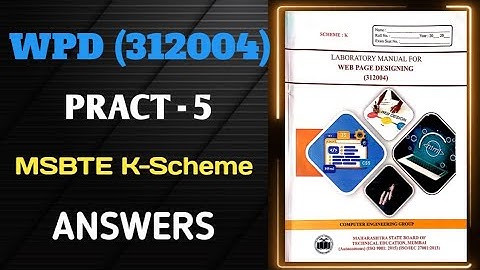 Web Page Designing || 2nd Sem || Solutions #msbte #solution #labmanual #diploma