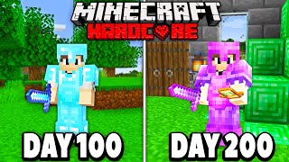 I Survived 200 Days in HARDCORE Minecraft...