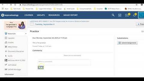 Submitting an Assignment on Schoology