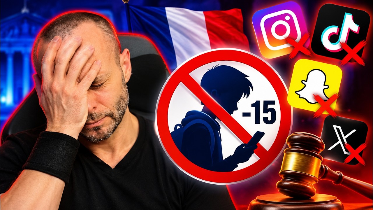 La France interdit les réseaux sociaux aux moins de 15 ans !!