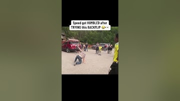 Speed ​​probeert een backflip, maar het gaat niet zoals gepland 😅 #ishowspeed #shorts