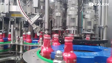 Beer roll-on sealing turret at 8,000 bottles per hour