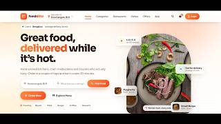 FreshBite 🍔 | Food Delivery Website | HTML, CSS & JavaScript | Frontend Project