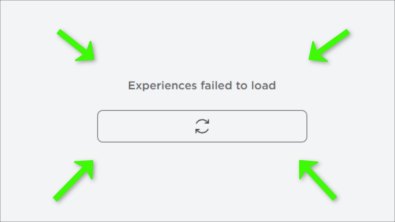 Experiences failed to load. Roblox experience failed to load image.