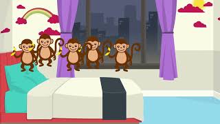 Five Little Monkeys Jumping on the Bed | Nursery rhymes | Kids songs | Kids poems