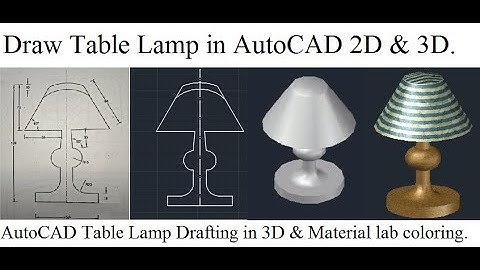 How to Draw Table lamp in AutoCAD 3D #how_to_draw #tutorial #autocad #sm_cad #tablelamp #3dmodeling