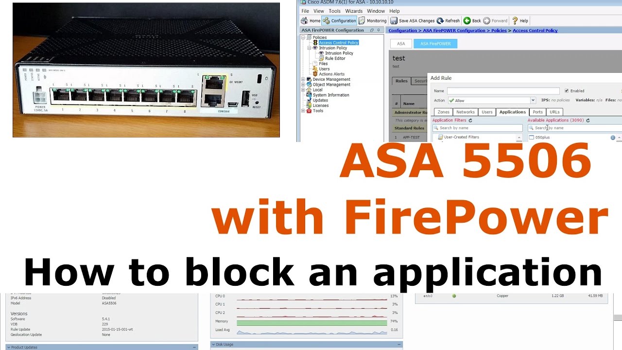 Ccna Security Labs Firepower On Asa5506 To Block Teamviewer Youtube