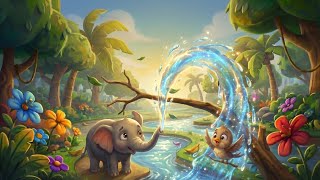 Kind Elephant Saves Thirsty Bird 🐘🐦 | Heartwarming Kids Moral Story