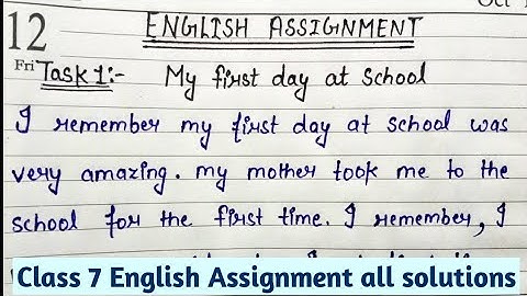 Class 7 English Assignment || Solution of English Assignment || English Assignment 1st paper