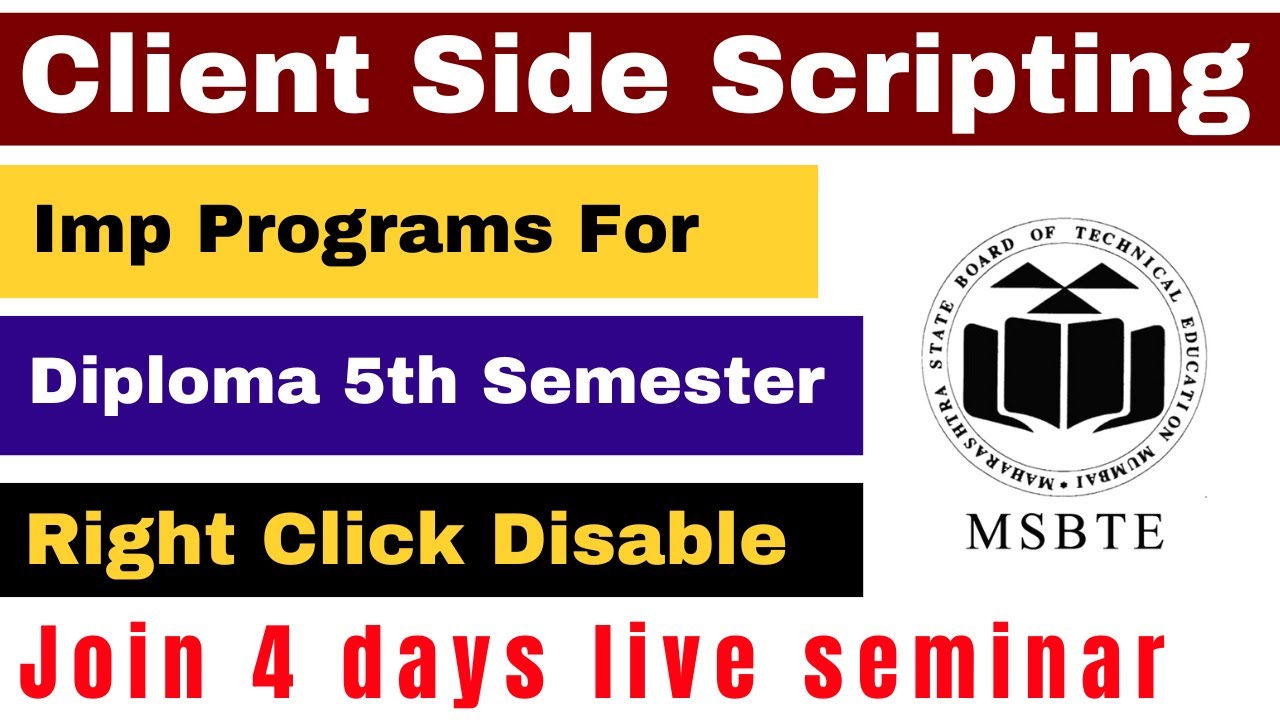 Client Side Scripting Imp Programs - Part 3 ( Right Click Disable ...