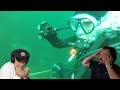 Divers react to out of air in fast current