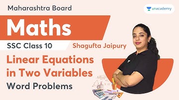 Word Problems of Linear Equations in Two Variables | SSC Class 10 | Maths | Shagufta Jaipury