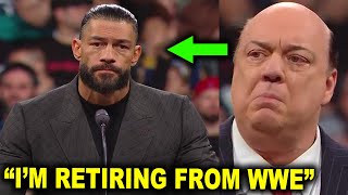 Roman Reigns Retires From WWE at 2024 Hall of Fame on Wrestlemania 40 Weekend as Paul Heyman Cries