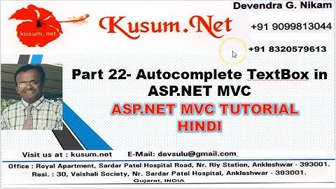 PART 22- AUTOCOMPLETE TEXTBOX IN MVC||ASP.NET MVC, WEB API, BOOTSTRAP,JQUERY,C#