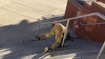 FTC Velocity Vortex but every time a red beacon is pressed, max flips while holding the stair rail