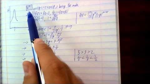 Calero Academy - math by kids for kids: Video 25: Mode of Binomial Distribution