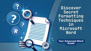 Microsoft Word: The *Secret* Formatting Techniques | bold,italic and underline