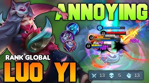 100% ANNOYING! LUO YI BEST BUILD 2021 | TOP GLOBAL LUO YI GAMEPLAY | MOBILE LEGENDS✓