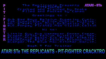 Atari STe  The Replicants Pit-Fighter Cracktro - Love them YM ChipTunes Best in Fullscreen - 50hz