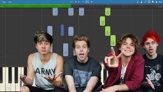 5 Seconds of Summer - Girls Talk Boys - Piano Tutorial (Ghostbusters Soundtrack)