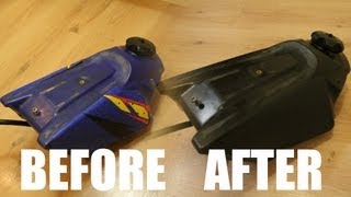 Supermofools: How to "paint" a plastic gas tank using Rit Dye!