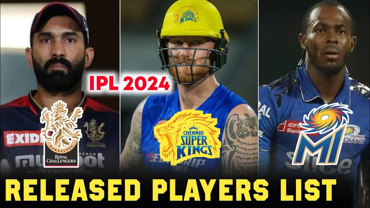 IPL 2024 all team RELEASED PLAYERS | MI | CSK | RCB Released players ...