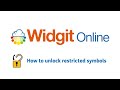 Widgit online  how to unlock restricted symbols