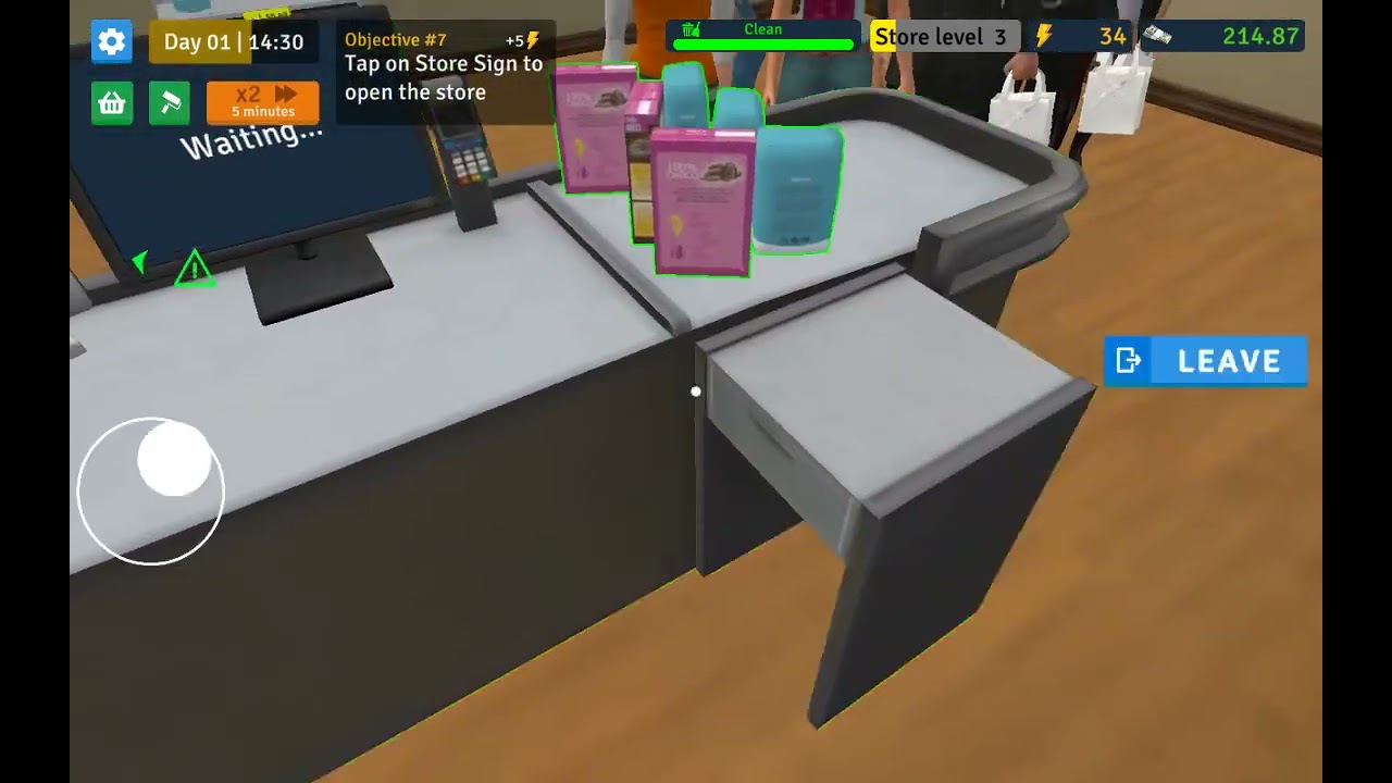 والله صرت اغني في لعبه السوبر ماركت#١