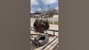 Assessing our new core SBC 350.  Step one- clean the pig up a bit!