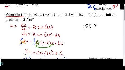 finding c: position from acceleration