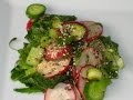 Весенний салат с ботвой редиса