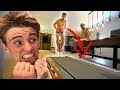 Full SPEED treadmill vs POGO stick!    (ft David Dobrik)