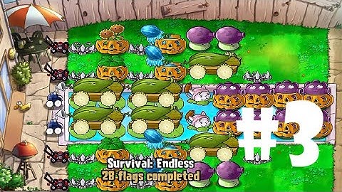 Plants vs Zombies | Survival: ENDLESS (42 Flags Completed) PART 3 (iOS Android)