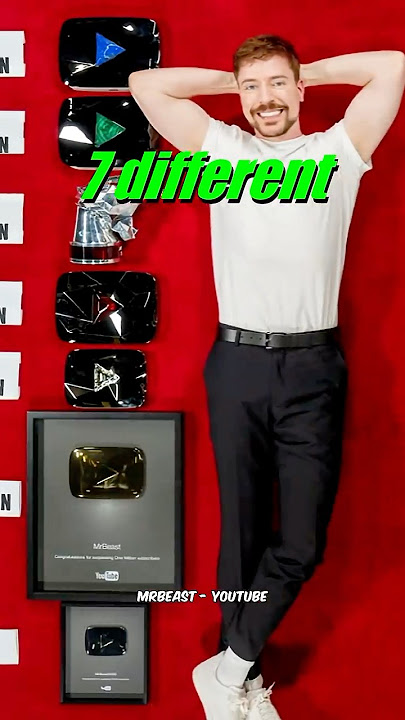 All of MrBeast's YouTube Play Buttons! #news