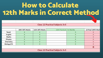 How to Calculate 12th Marks in Correct Method | How to calculate 12th Standard Marks 2021  formulas