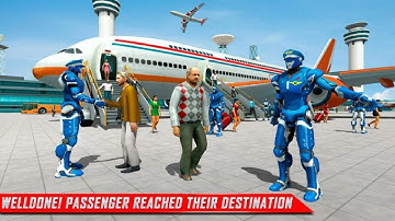 Robot Can Fly a Plane From Takeoff to Landing - Robot Airplane Pilot Simulator Airplane Games