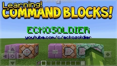 Learning Command Blocks Basics Minecraft Pocket Edition COMMAND BLOCKS Tutorial Guide (Minecraft PE)