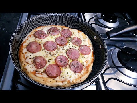 INCRÍVEL! SÓ 10 MINUTOS - PIZZA DE FRIGIDEIRA RÁPIDA E FÁCIL