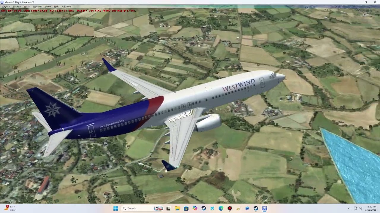 Westwind Virtual airways FT 11566, Singapore to Clark Philippines.