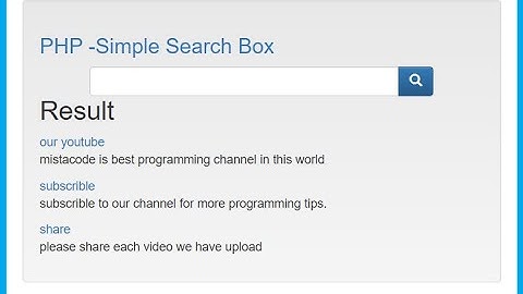 PHP  Simple Search Box || 2020