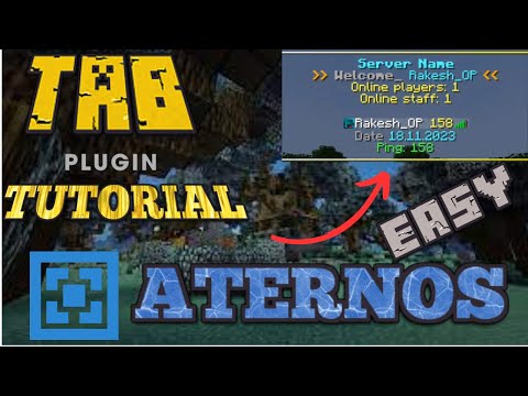 Minecraft Aternos Server Custom Tablist | Tutorial Tab Plugin