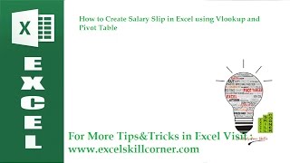 How to Create Salary List using Vlookup and Pivot Table in Microsoft Excel
