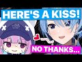 Suisei kisses aqua after aqua helped her with mods suisei  aqua  hololive eng subs