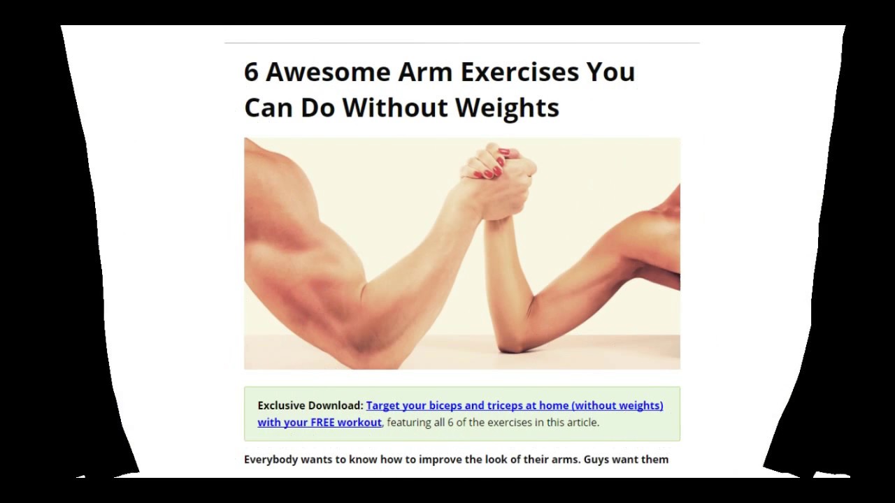 How to GET bigger Arms at home without weight training - YouTube