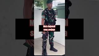 setiap prajurit jaga wajib selalu waspada dengan mata Rajawali berpatroli #tni #tniad | baret hijau