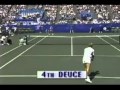 Edberg vs lendl behind the back shot