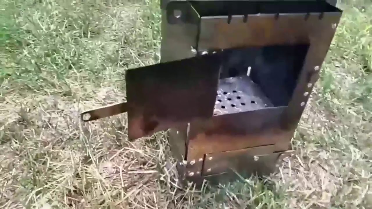 Печка щепочница самодельная