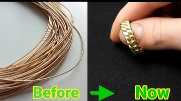 How to Make a Metal Chain Ring | DIY Jewelry Tutorial #ring #chainring